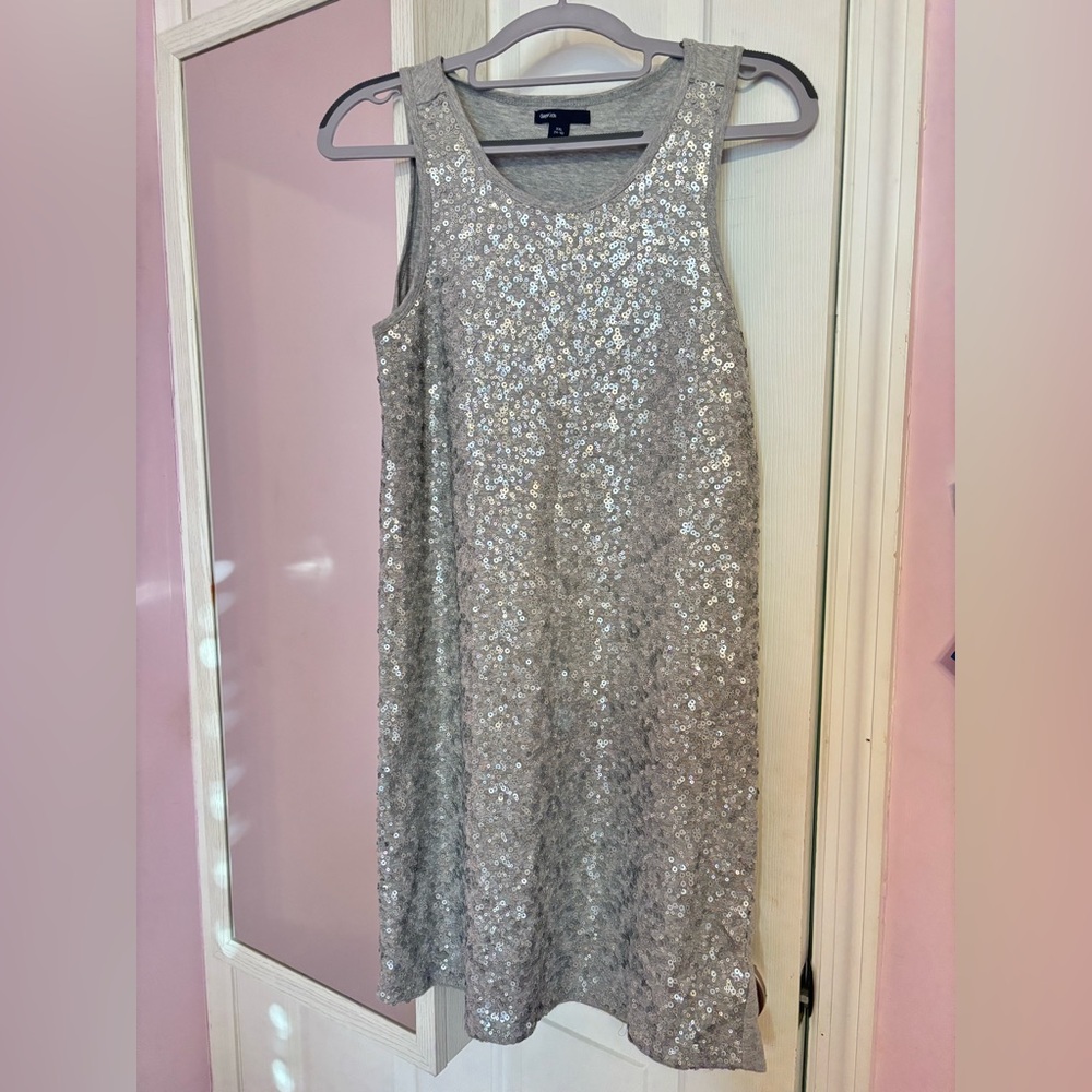 GAP Silver Sequin Sheath Mini Dress- Size XXL 14/16